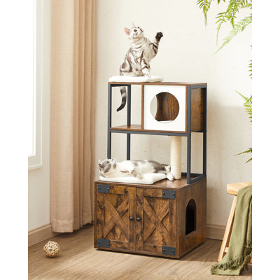 Retailer cat tree litter box combo